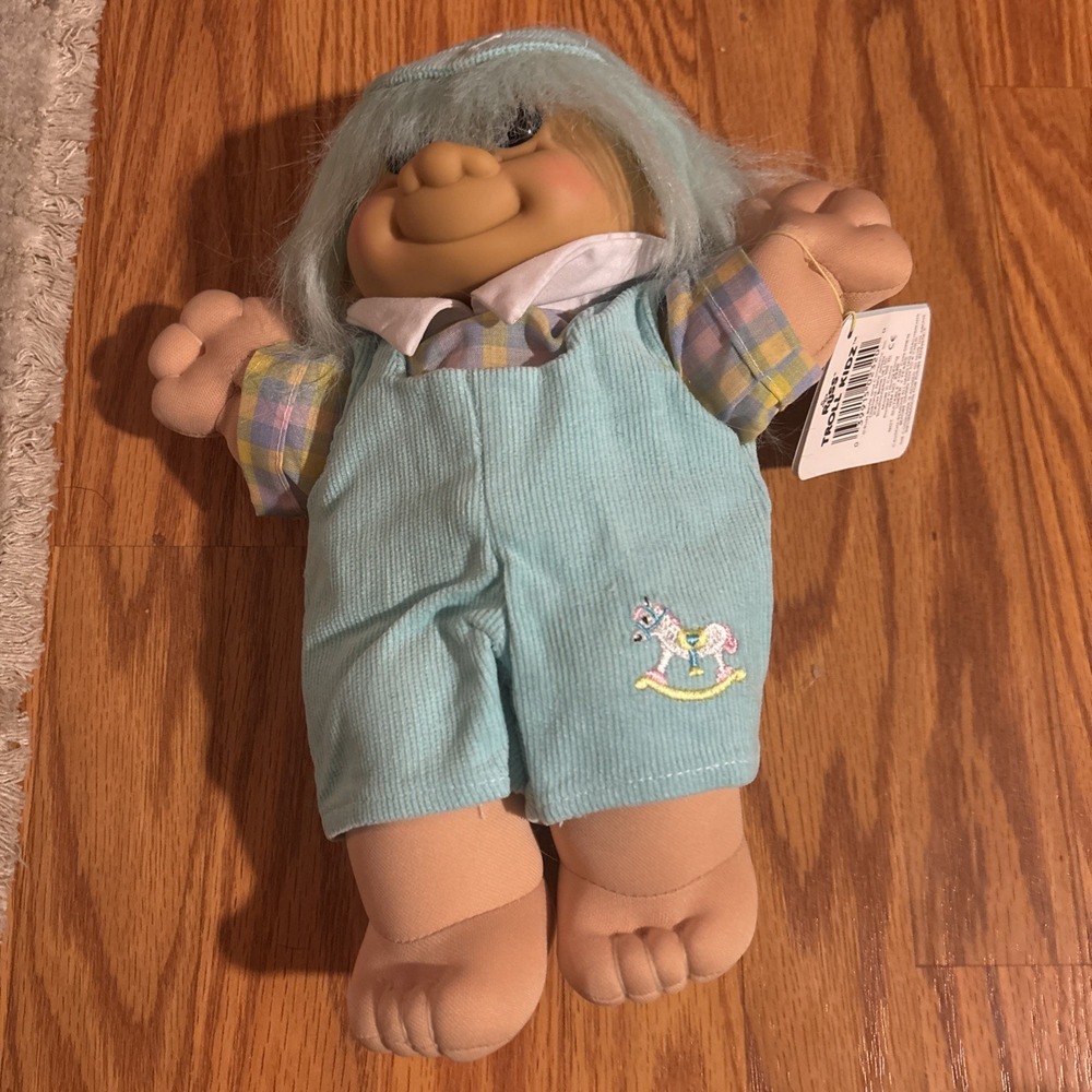 Russ Berrie Troll Kidz Boy Doll in original Romper outfit Vintage 12"